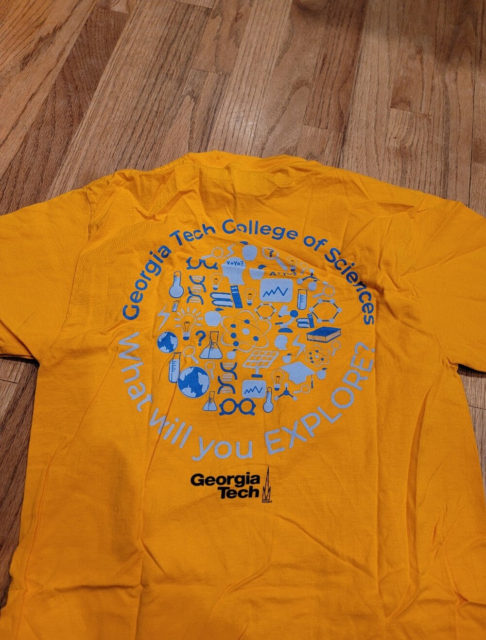 Georgia Tech Explore Graphic Tee in Bright Golden Yellow
